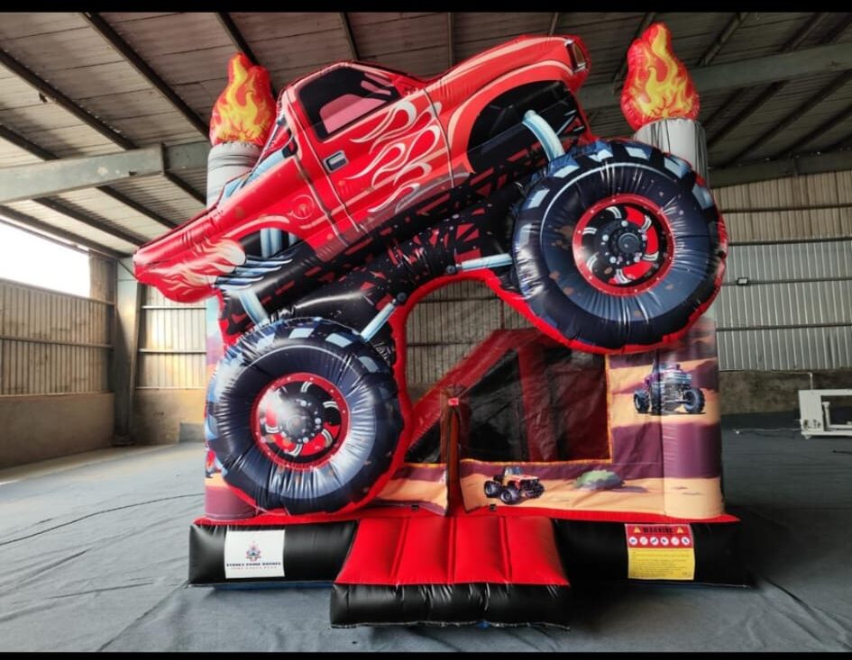 Monster Truck Jumping Castle available for hire from Sydney Prime Bounce