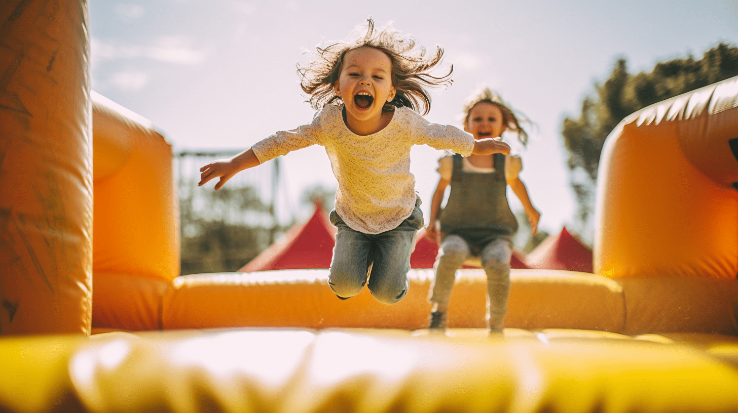 Jumping castle hire setup for a party in Sydney
